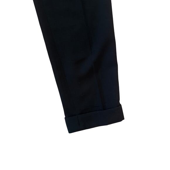 Women 2 Joie Black Bright Rose Anderson B Tapered Pants Trousers Slacks Cuffed - Picture 3 of 6